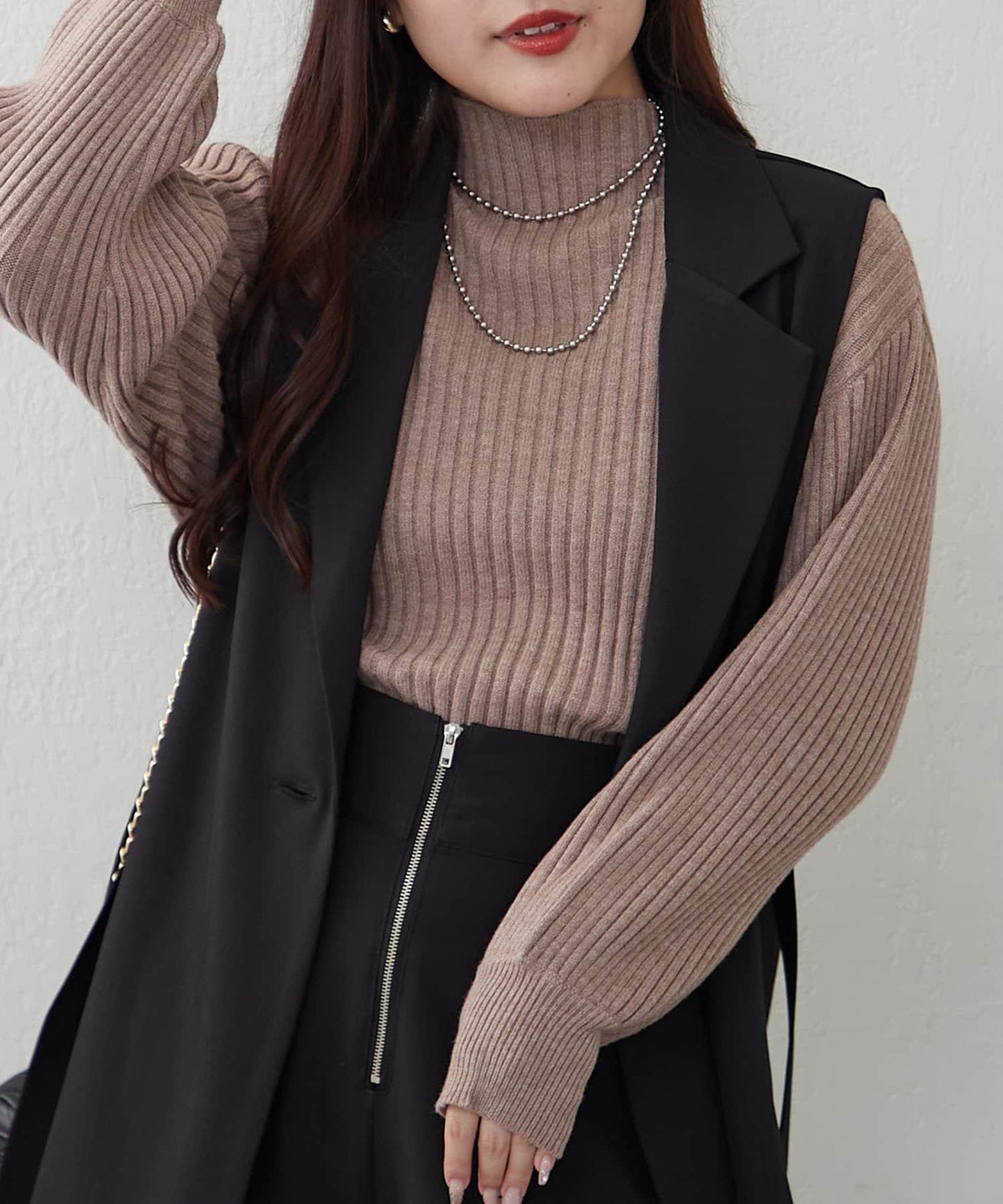 瓶領條紋套頭衫