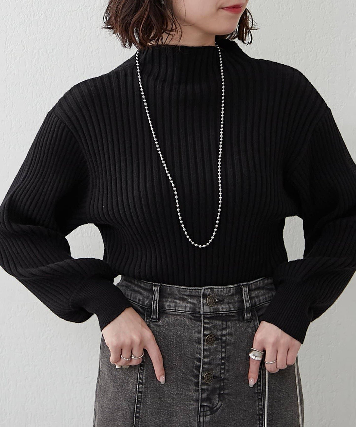 瓶領條紋套頭衫