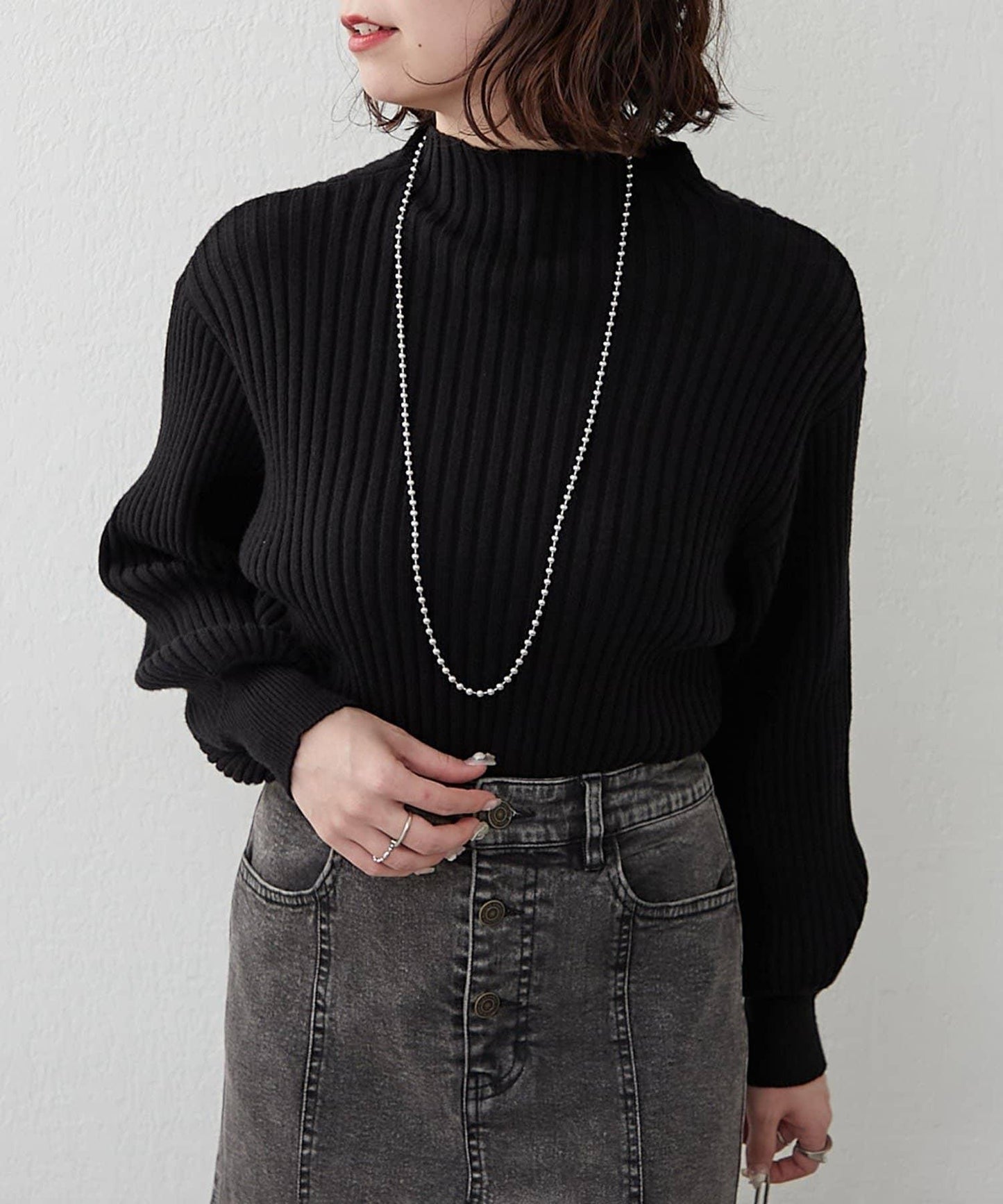 瓶領條紋套頭衫