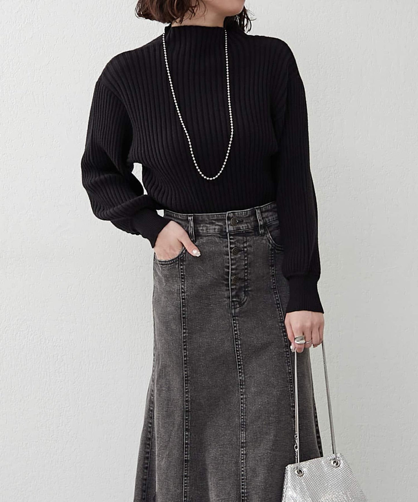 瓶領條紋套頭衫