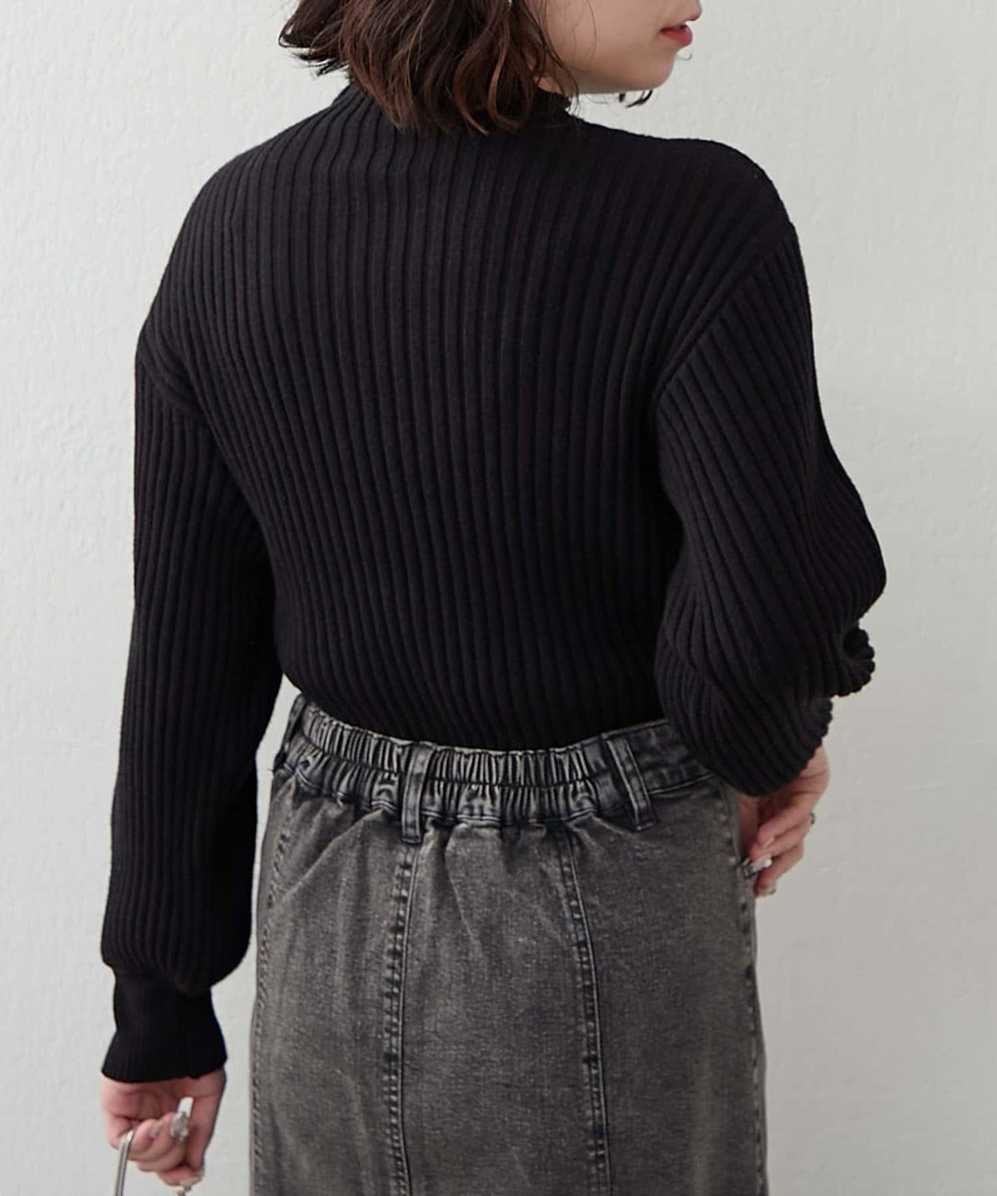 瓶領條紋套頭衫