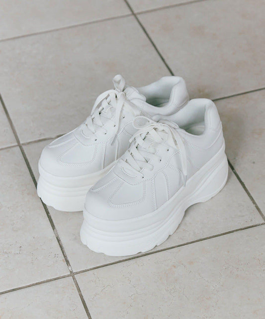 緞帶厚底運動鞋