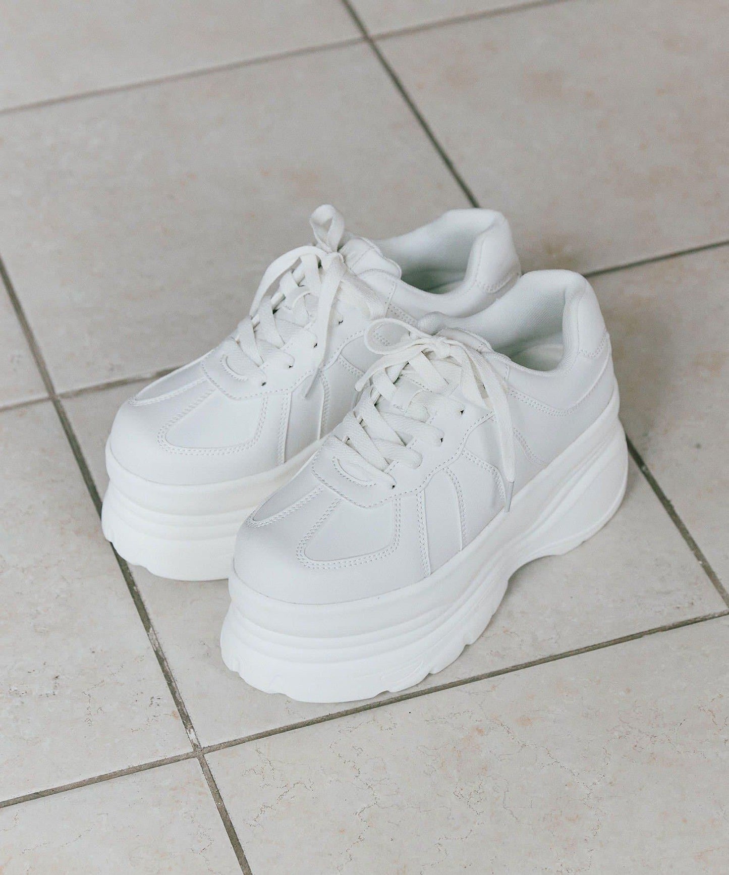 緞帶厚底運動鞋