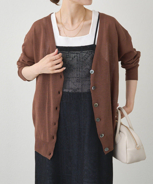 【防曬·空調對策首選】薄紗開衫