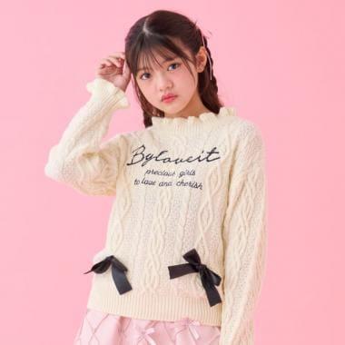 麻花編織LOGO針織衫