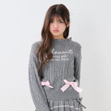 麻花編織LOGO針織衫