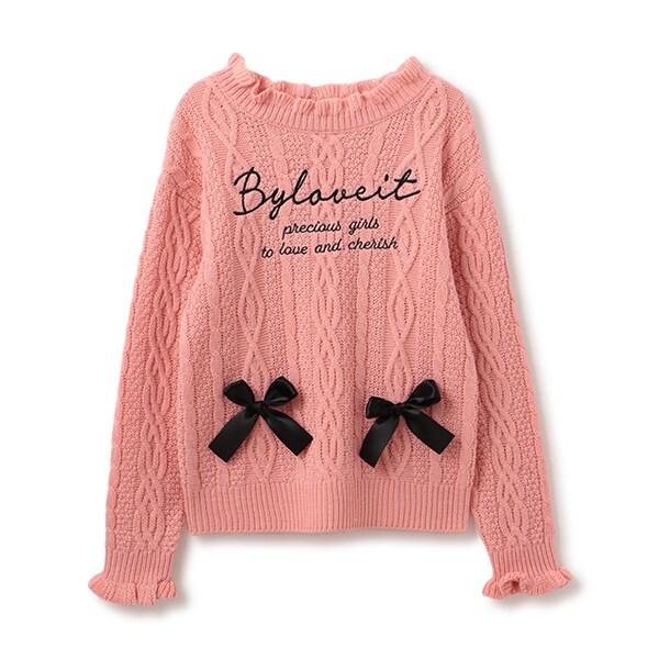 麻花編織LOGO針織衫