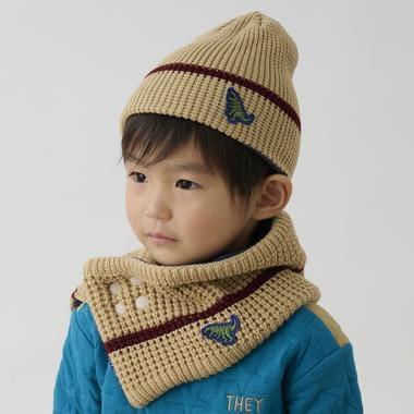恐龍刺繡貼布雙面圍脖