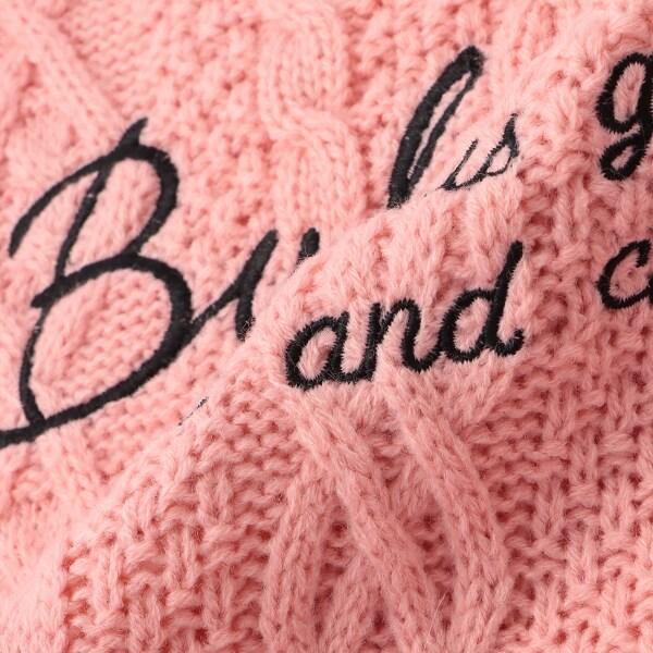 麻花編織LOGO針織衫