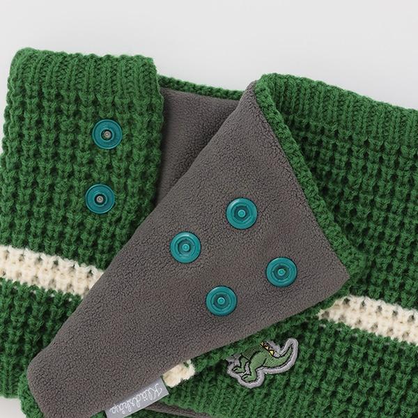 恐龍刺繡貼布雙面圍脖