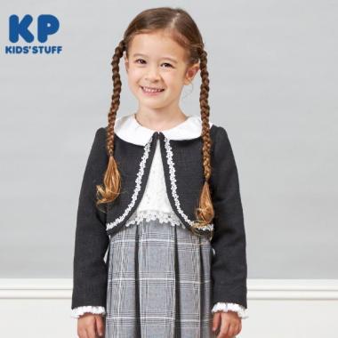 KP 蕾絲拼接粗花呢短外套(110~130)
