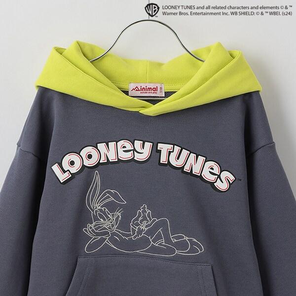 【LOONEY TUNES】拼色連帽衛衣