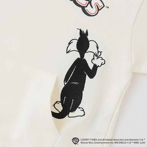 【LOONEY TUNES】拼色連帽衛衣