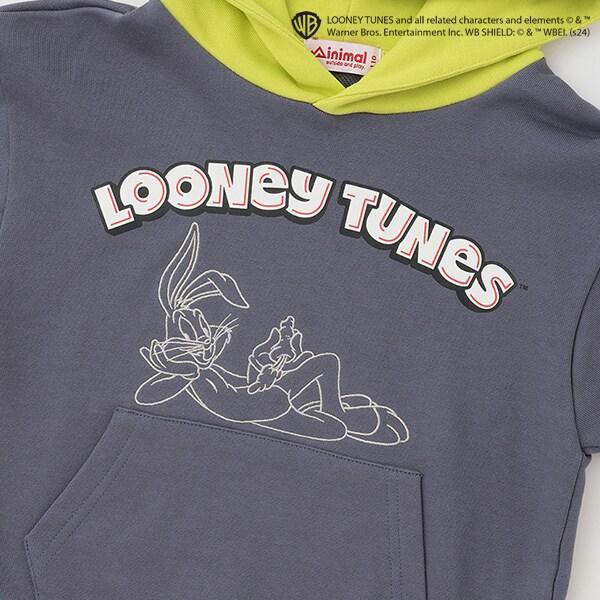 【LOONEY TUNES】拼色連帽衛衣