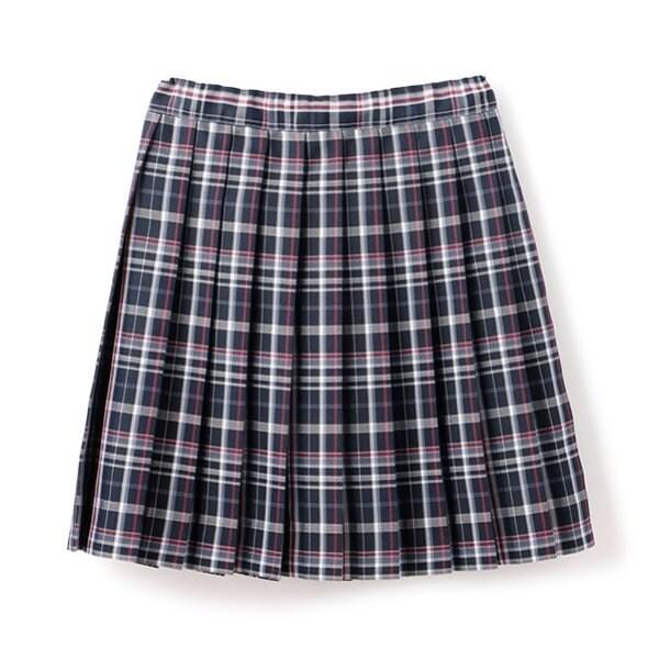 【畢業服】【典禮】帶蝴蝶結領帶格子百褶裙褲