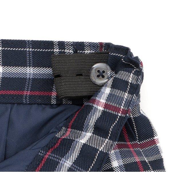 【畢業服】【典禮】帶蝴蝶結領帶格子百褶裙褲