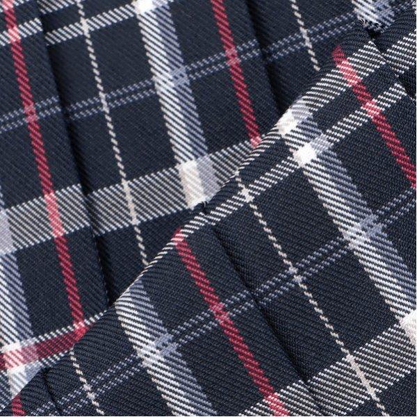 【畢業服】【典禮】帶蝴蝶結領帶格子百褶裙褲
