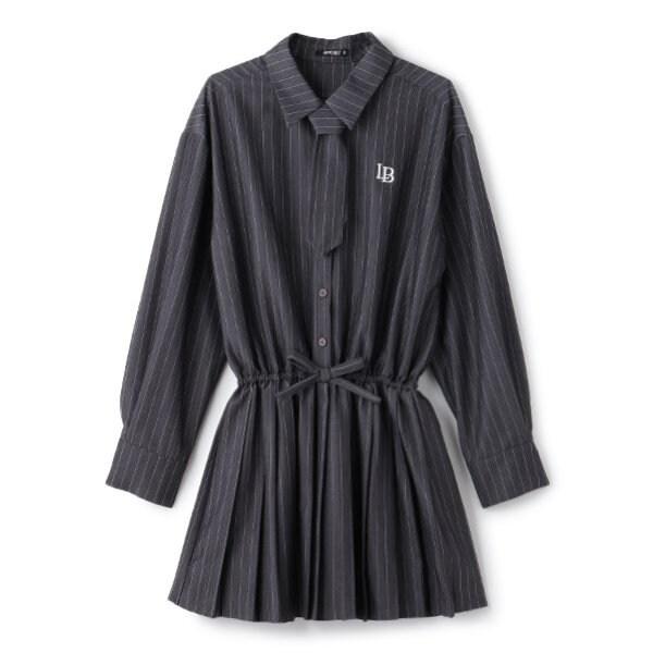 帶領帶襯衫連衣裙