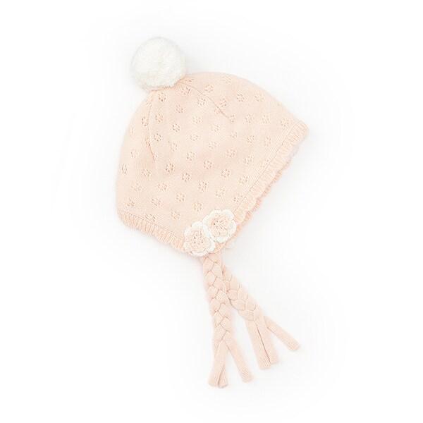 KP 透視花紋針織內里加絨帽子(均碼)