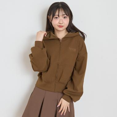 立體剪裁拉鍊連帽衛衣