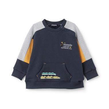 【人氣商品】【直營店無售】電車刺繡拼接衛衣