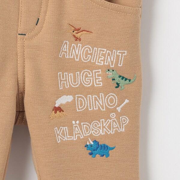 【人氣商品】【直營店無售】恐龍刺繡長款直筒褲