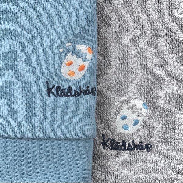 恐龍刺繡袖線拼接長袖T恤