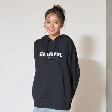 【GOODPRICE】毛圈繡字母連帽衛衣
