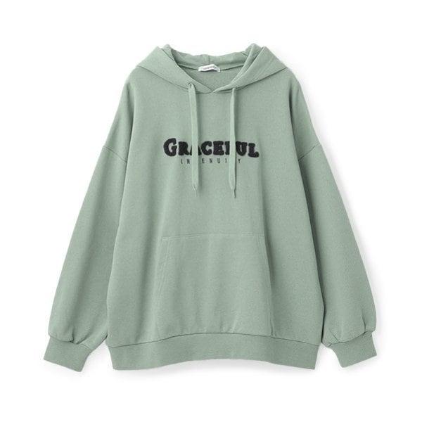 【GOODPRICE】毛圈繡字母連帽衛衣