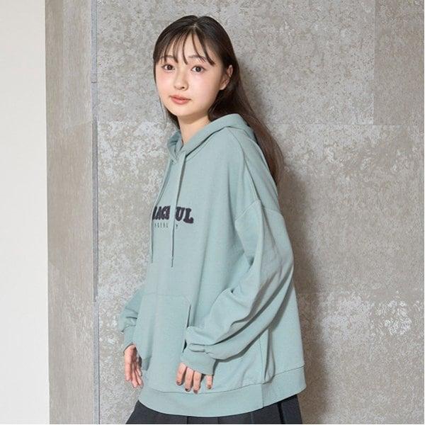 【GOODPRICE】毛圈繡字母連帽衛衣