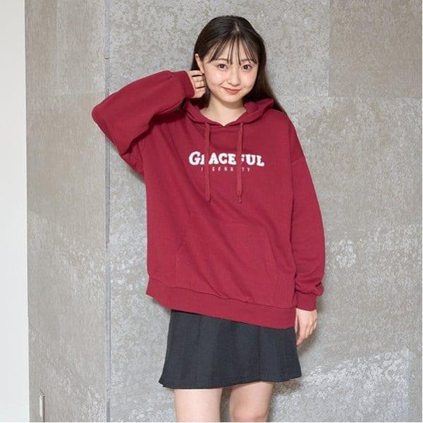 【GOODPRICE】毛圈繡字母連帽衛衣