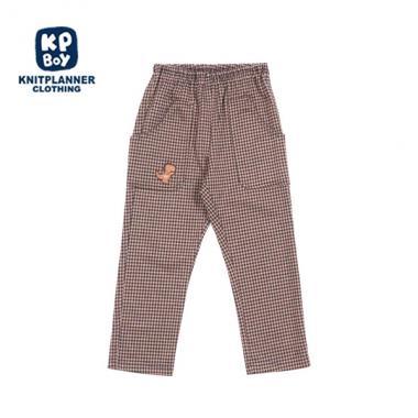 千鳥格提花恐龍兒童褲(80~110)