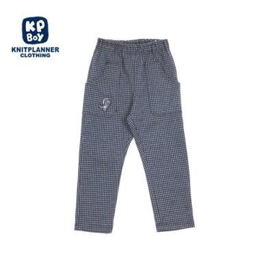 千鳥格提花恐龍兒童褲(80~110)
