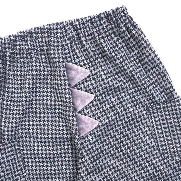 千鳥格提花恐龍兒童褲(80~110)