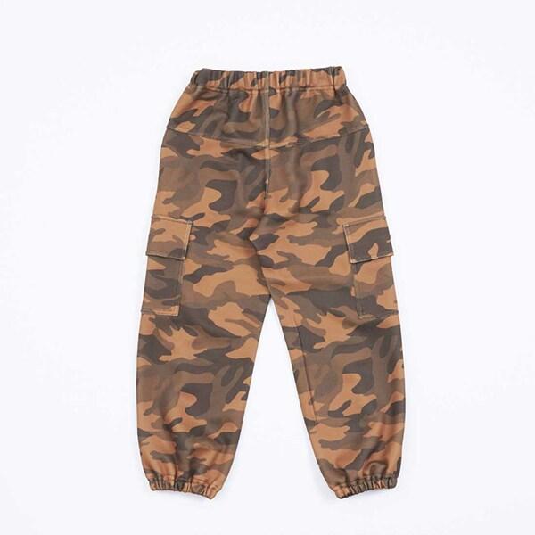 KPBOY 迷彩印花針織斜紋長褲(100~130)
