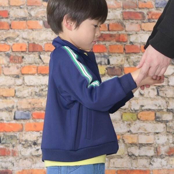 KPBOY 恐龍刺繡袖條紋夾克(110~150)