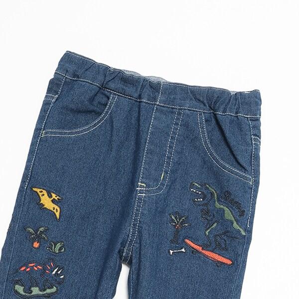 【人氣商品】【直營店無售】恐龍刺繡長款錐形褲
