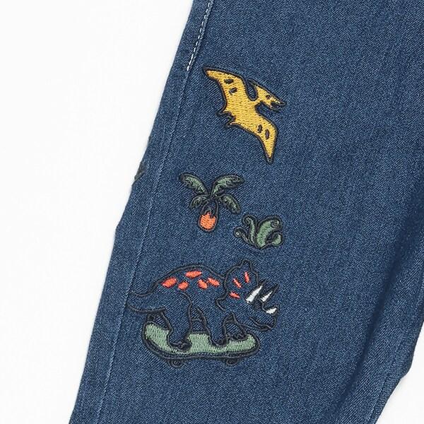 【人氣商品】【直營店無售】恐龍刺繡長款錐形褲