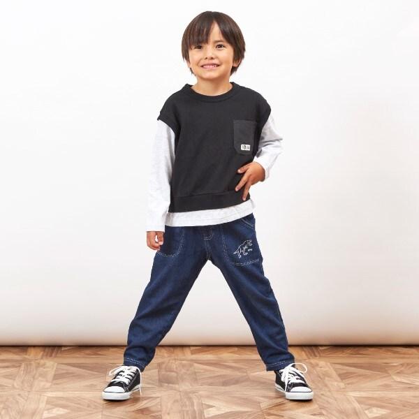 KPBOY 馬甲疊穿風格T恤(110~160)