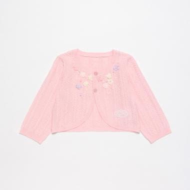 蝴蝶結刺繡針織開衫