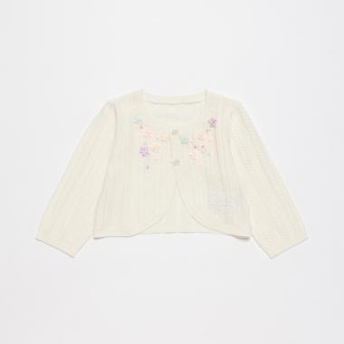 蝴蝶結刺繡針織開衫