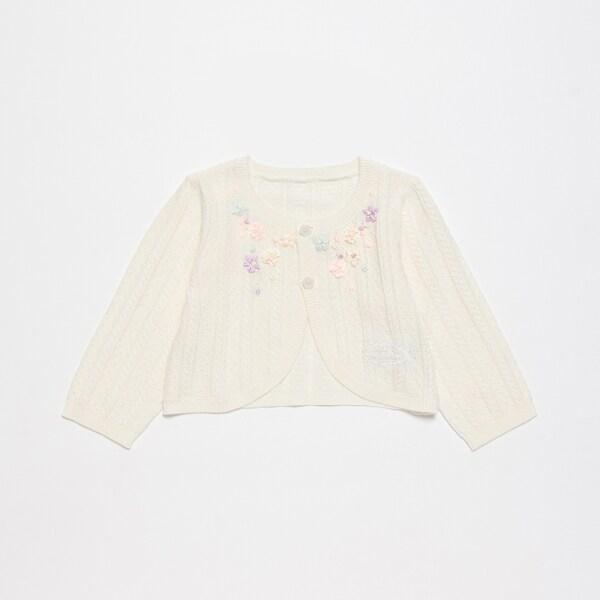 蝴蝶結刺繡針織開衫