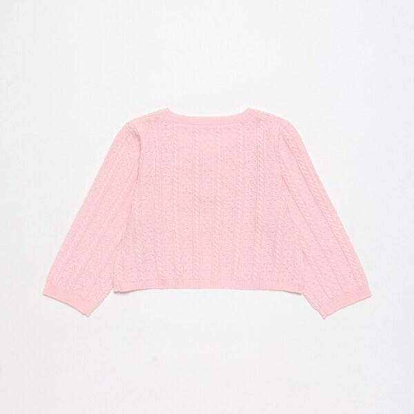 蝴蝶結刺繡針織開衫