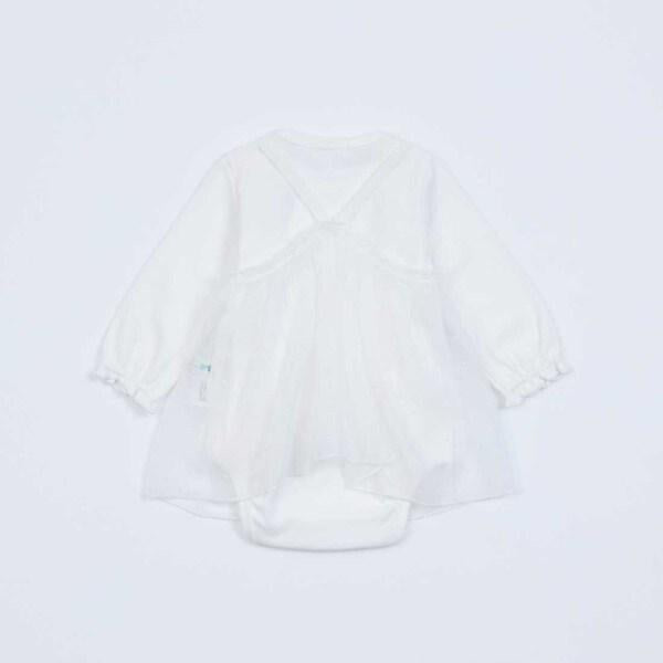 花朵圖案雪紡長款上衣&連體衣套裝