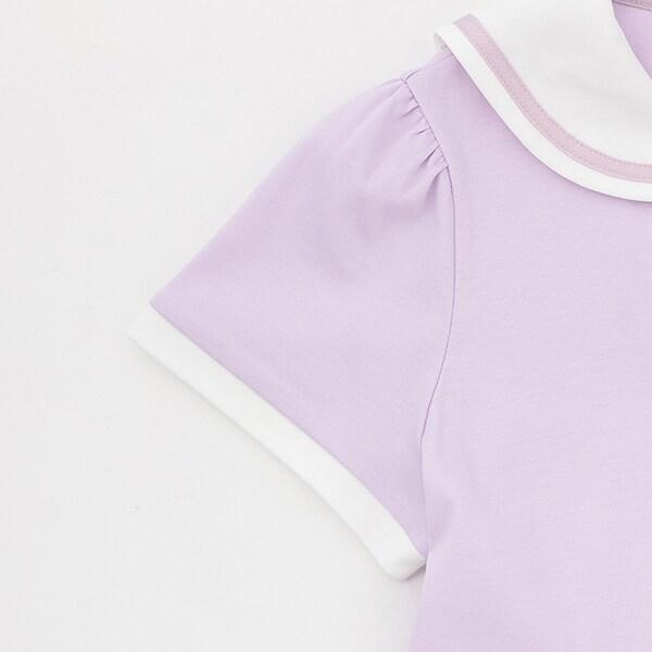 【芭蕾】前開襟水手領短袖連衣裙