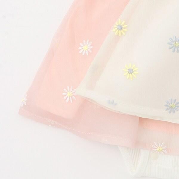 花卉刺繡短袖連衣裙(嬰兒)