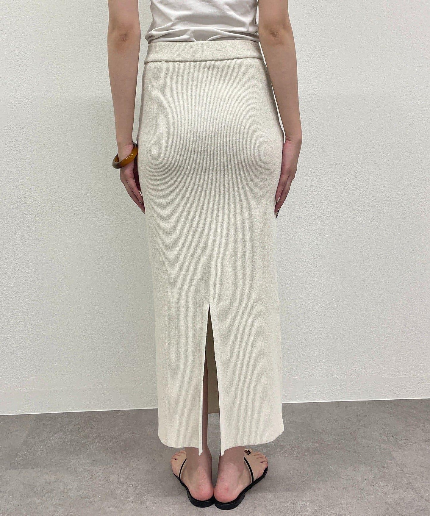 【Loungedress】和紙羅紋針織半身裙