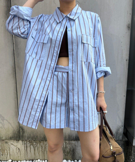 條紋襯衫