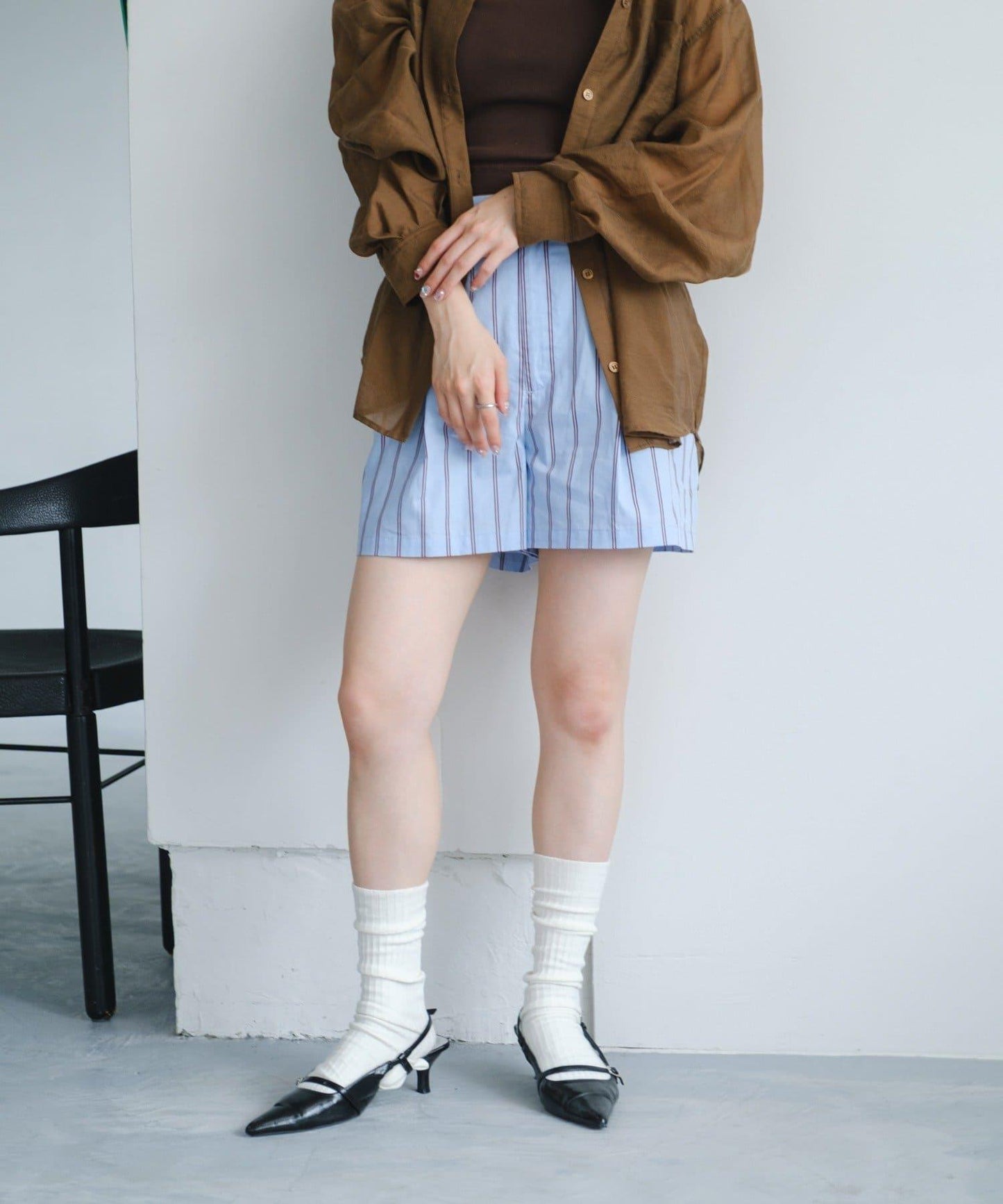條紋短褲