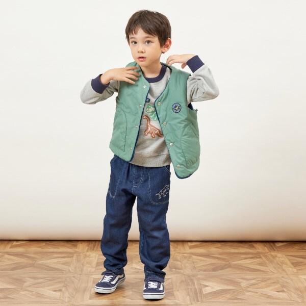 KPBOY 恐龍可雙面穿加絨中棉馬甲(80~130)